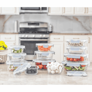 Home 24 piece superior glass food storage set